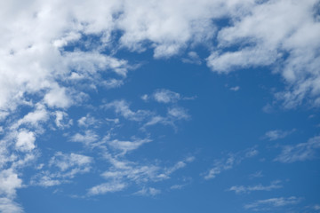 Beautiful white clouds with blue sky background, tiny clouds.