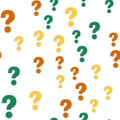 Question mark education, school concept. Seamless vector EPS 10 pattern. Flat style
