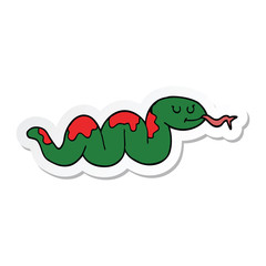 sticker of a cartoon snake