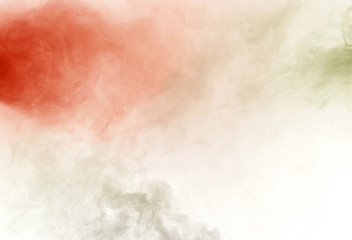 Fototapeta na wymiar Colorful smoke in white background