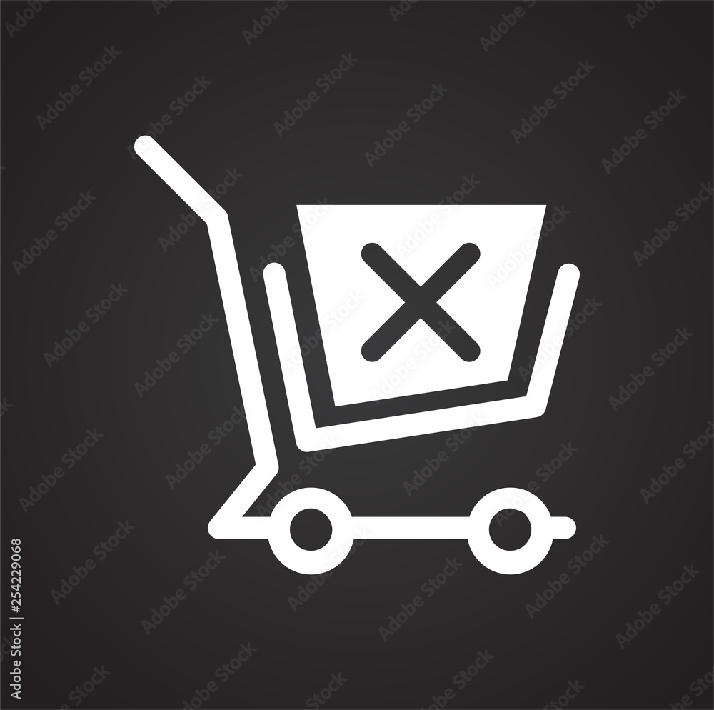 Poster shop cart icon on background for graphic and web design. simple vector sign. internet concept symbol