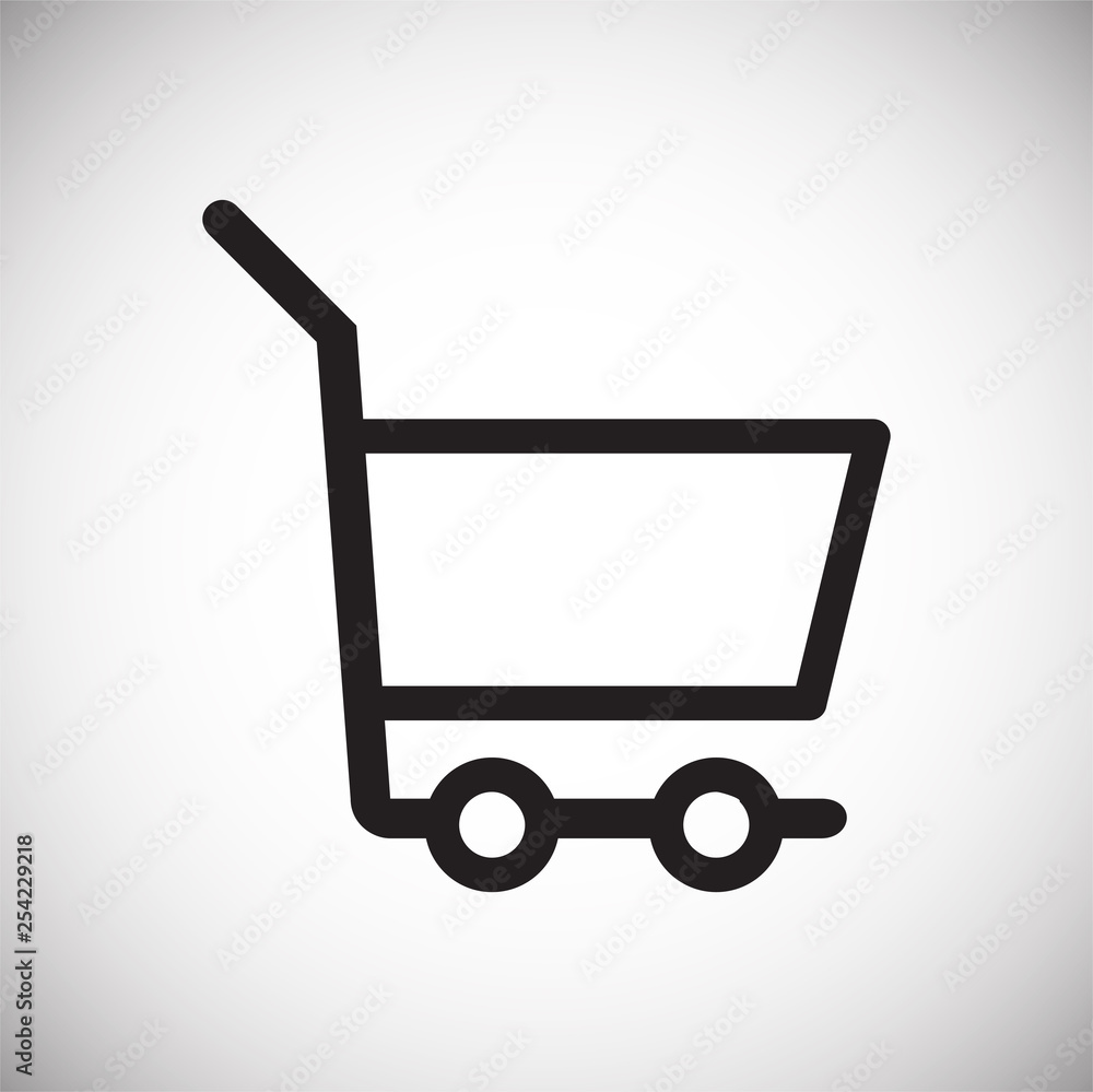 Poster shop cart icon on background for graphic and web design. simple vector sign. internet concept symbol