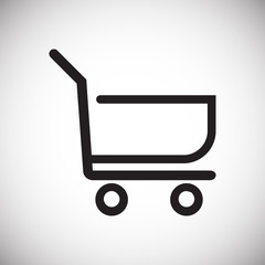 Shop cart icon on background for graphic and web design. Simple vector sign. Internet concept symbol for website button or mobile app.