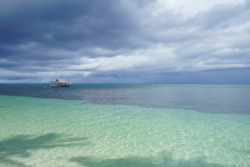 View of the seascape along a beach of Siquijor Island, Philippines