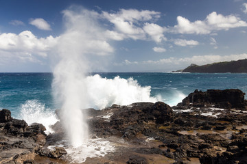 Fototapeta na wymiar Nakalele Blowhole on the northern coast of Maui