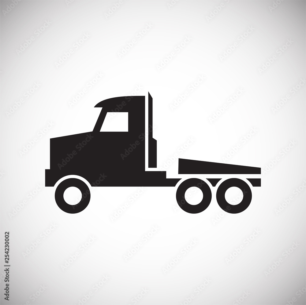 Poster truck icon on background for graphic and web design. simple vector sign. internet concept symbol for