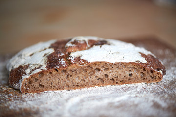 Dark sourdough bread from Germany 