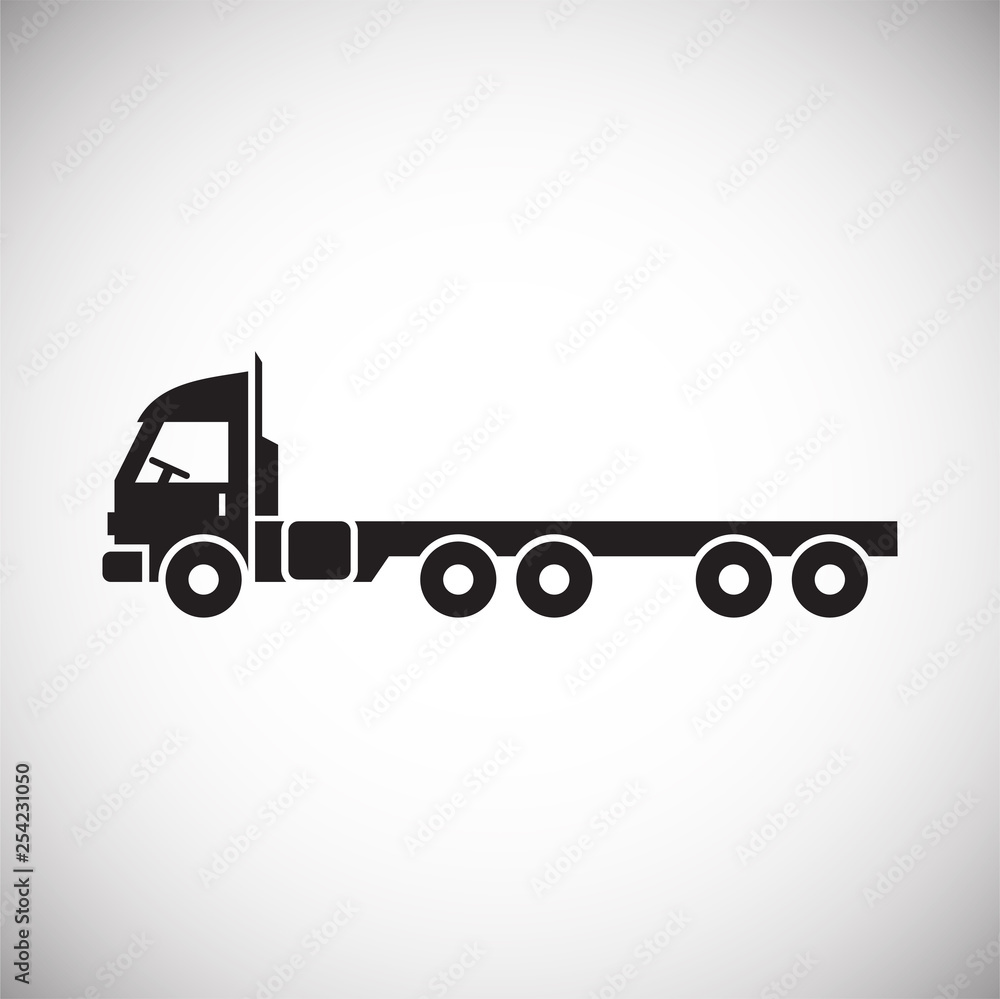 Poster truck icon on background for graphic and web design. simple vector sign. internet concept symbol for