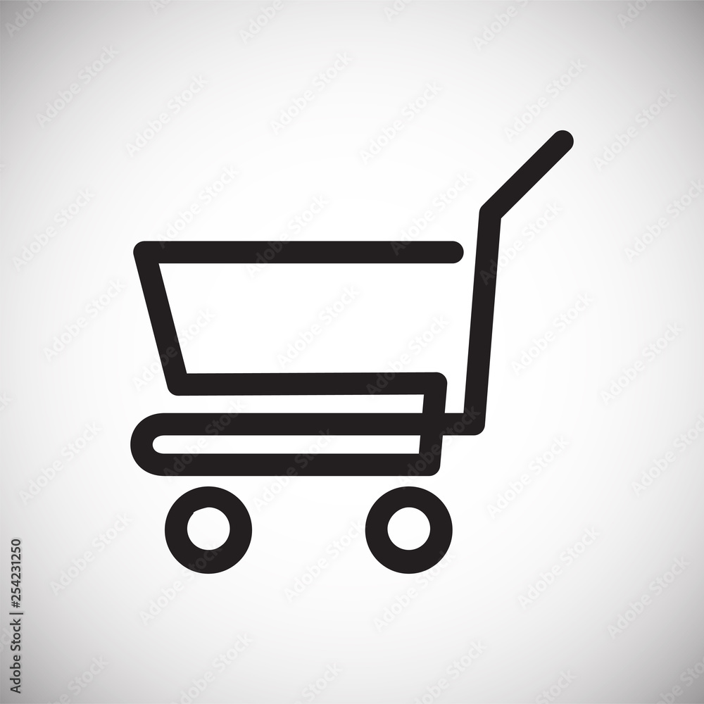 Poster shop cart icon on background for graphic and web design. simple vector sign. internet concept symbol
