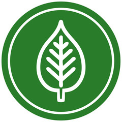 natural leaf circular icon