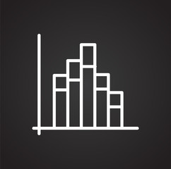 Graph line icon on background for graphic and web design. Simple vector sign. Internet concept symbol for website button or mobile app.