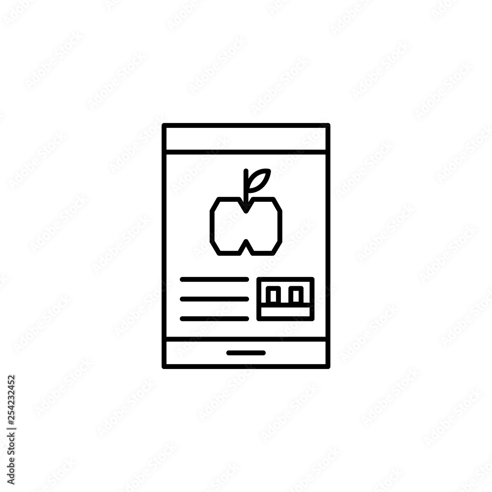 Aufkleber learning, technology, online, studying icon. element of creativity and learning icon. thin line icon
