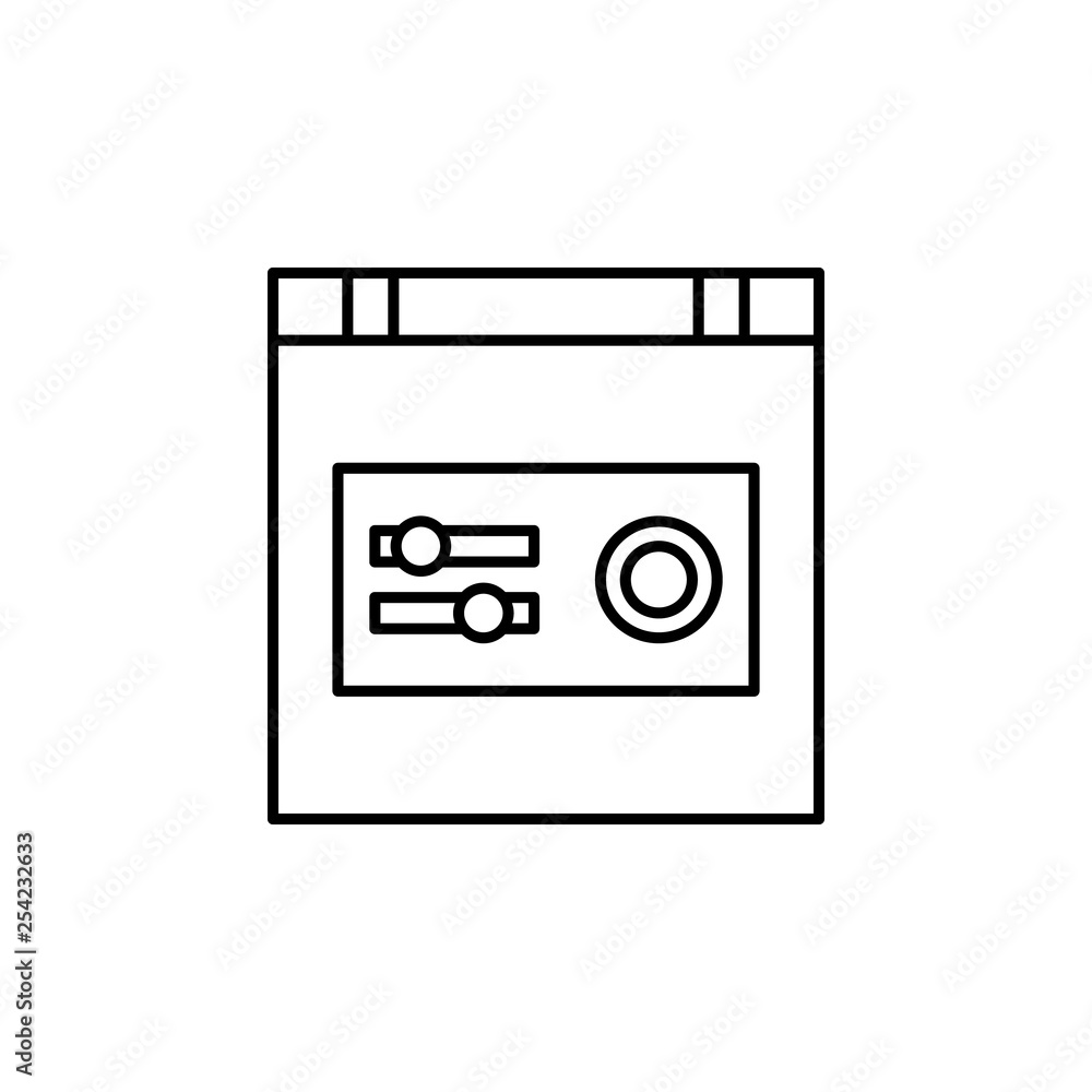 Poster creativity, technology, setting, mixer icon. element of creativity and learning icon. thin line icon