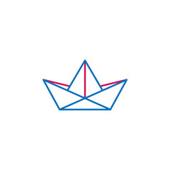 Japan, origami icon. Element of Japan culture. Thin line 2 color icon for website design and development, app development. Premium icon