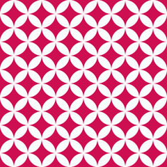 seamless background of geometric pattern in red and white