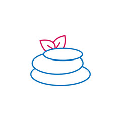 Japan, stones icon. Element of Japan culture. Thin line 2 color icon for website design and development, app development. Premium icon