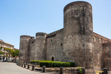 Fototapeta na wymiar Castello Ursino in Catania, Sicily, southern Italy