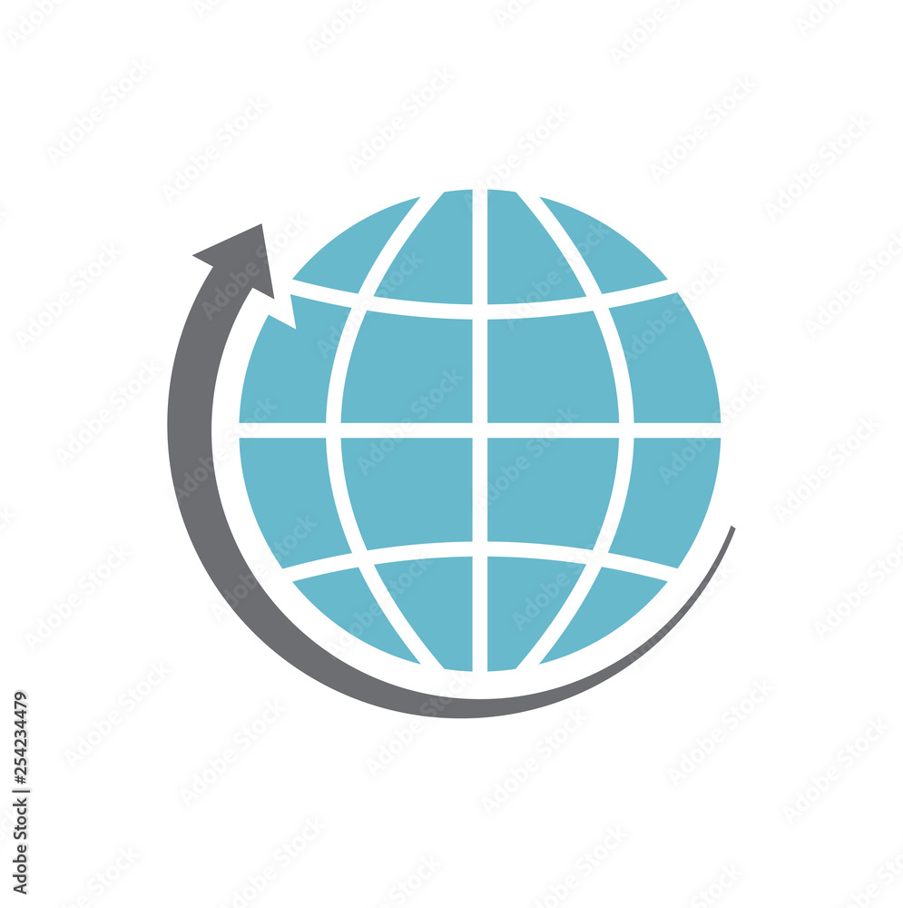Poster globe related icon on background for graphic and web design. simple vector sign. internet concept sy