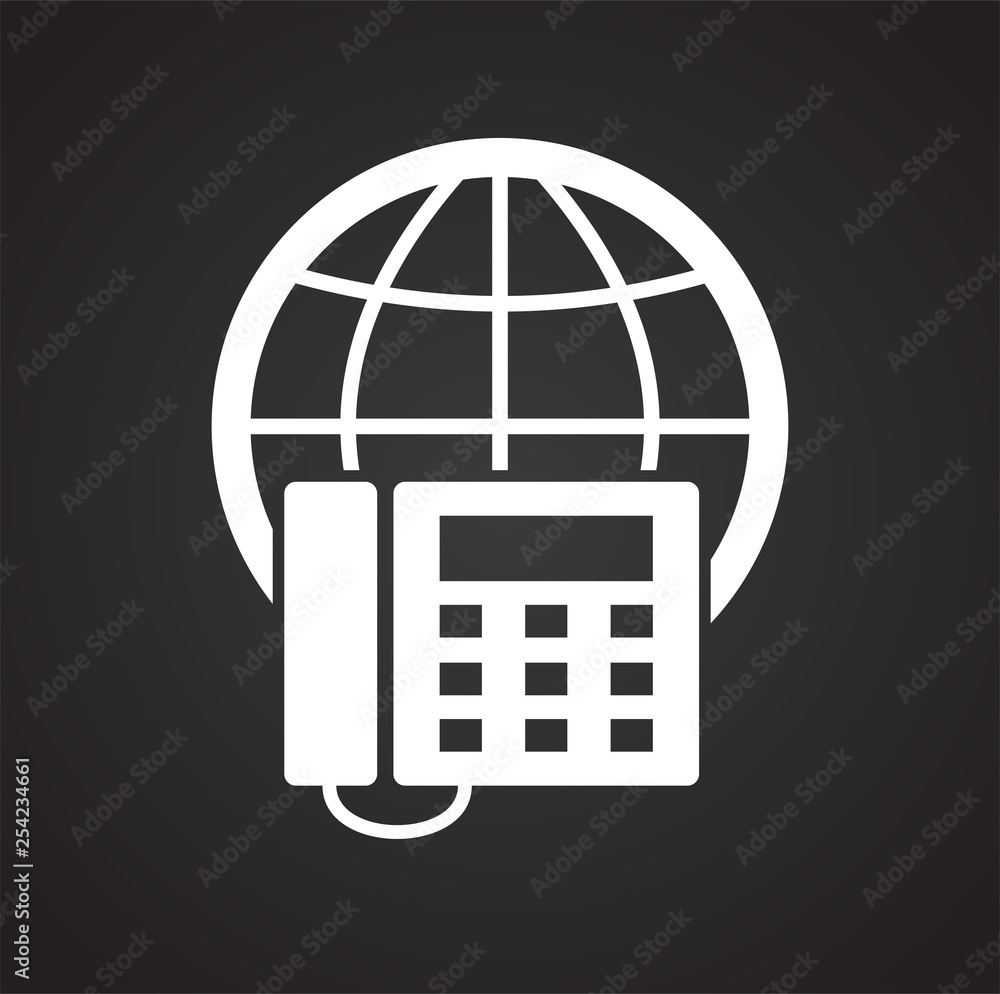 Poster globe related icon on background for graphic and web design. simple vector sign. internet concept sy