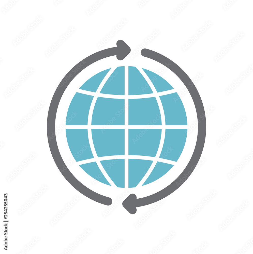 Poster globe related icon on background for graphic and web design. simple vector sign. internet concept sy