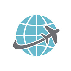 Globe related icon on background for graphic and web design. Simple vector sign. Internet concept symbol for website button or mobile app.