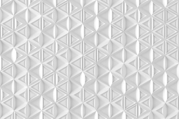 Parametric background based on triangular grid with different pattern of different volume 3D illustration
