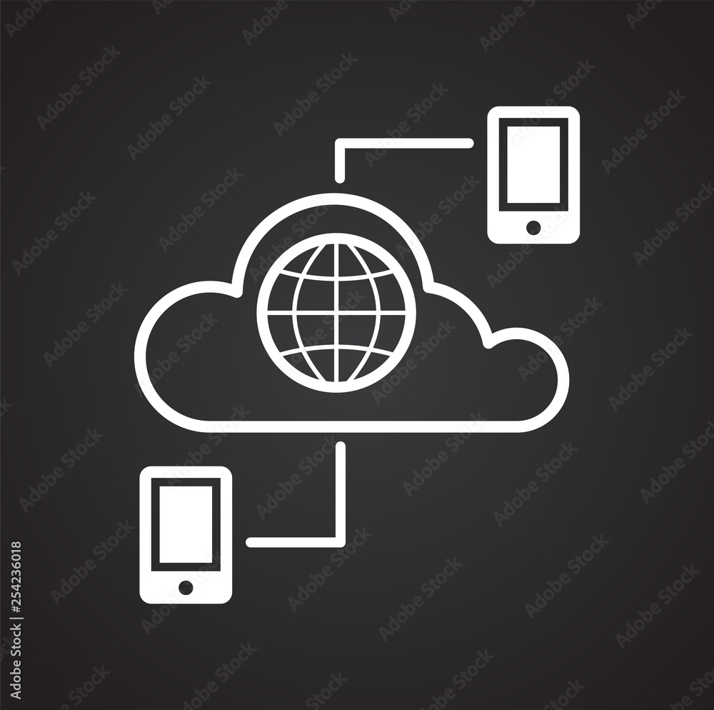 Poster globe related icon on background for graphic and web design. simple vector sign. internet concept sy