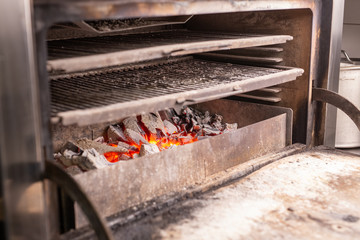Food concept - Big oven for cooking meat