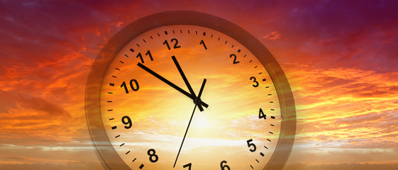 Clock in sky