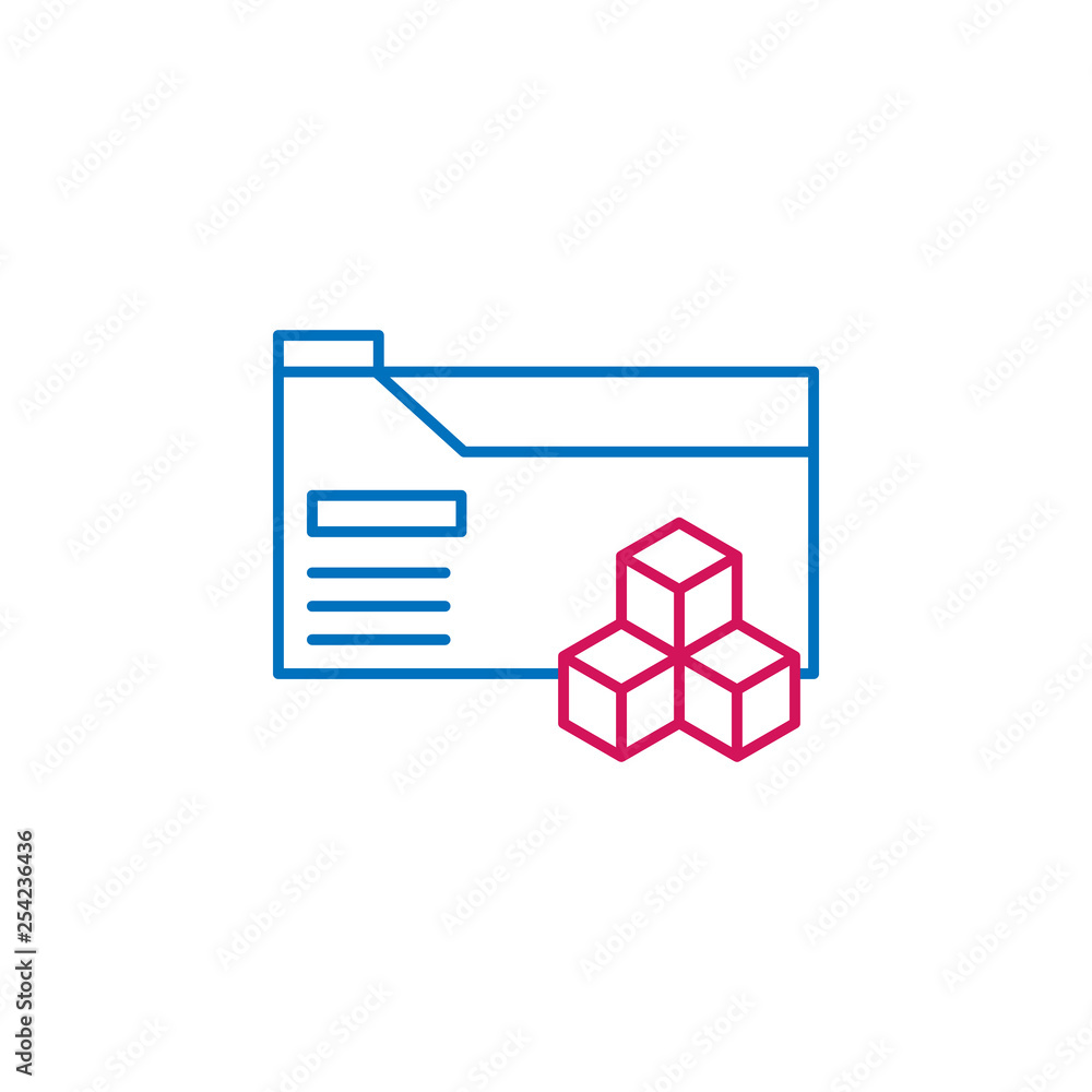 Poster 3d printing, monitor icon. element of 3d printing icon. thin line icon for website design and develo