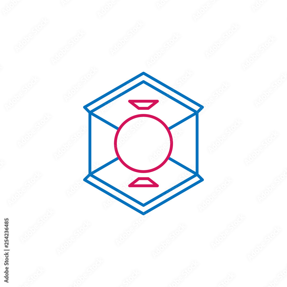 Poster 3d printing, 3d printer icon. element of 3d printing icon. thin line icon for website design and dev