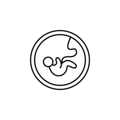 Fetus, baby icon. Element of maternity culture. Thin icon for website design and development, app development. Premium icon