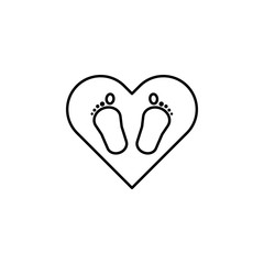 Footprints icon. Element of maternity culture. Thin icon for website design and development, app development. Premium icon