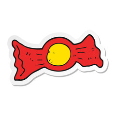 sticker of a cartoon candy