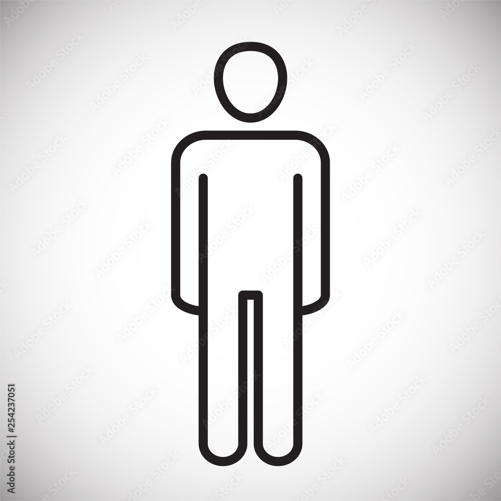 Poster person icon on background for graphic and web design. simple vector sign. internet concept symbol fo