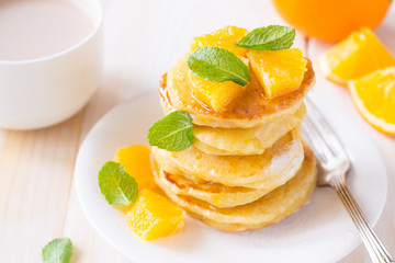 Orange peel pancakes