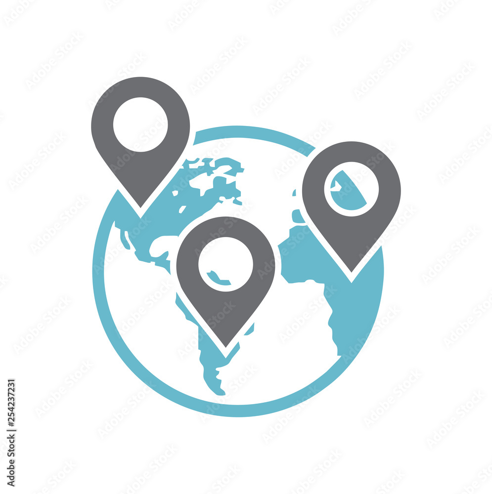 Poster globe related icon on background for graphic and web design. simple vector sign. internet concept sy