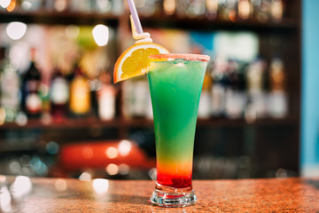 Very tasty and cool cocktail in cafe restaurant