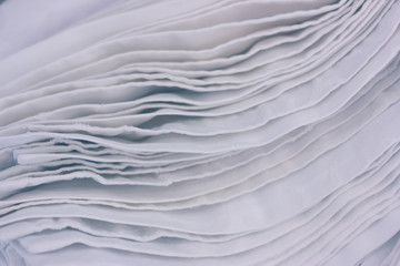 Stack of white linen