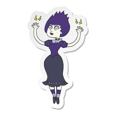 sticker of a cartoon vampire girl