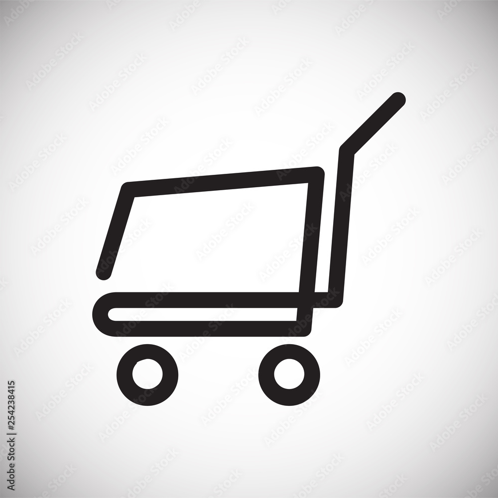 Poster shop cart icon on background for graphic and web design. simple vector sign. internet concept symbol