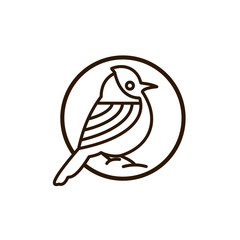 bird mono line logo amazing design for your company or brand