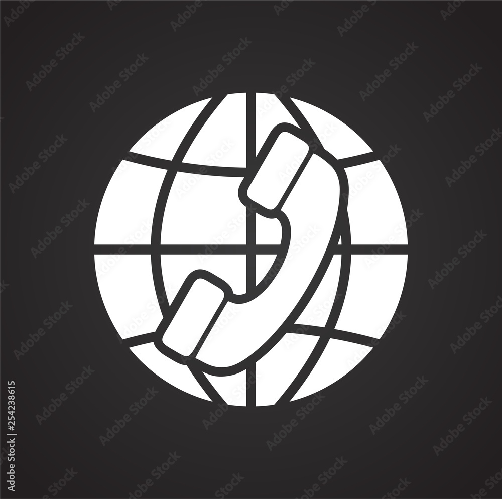 Poster globe related icon on background for graphic and web design. simple vector sign. internet concept sy