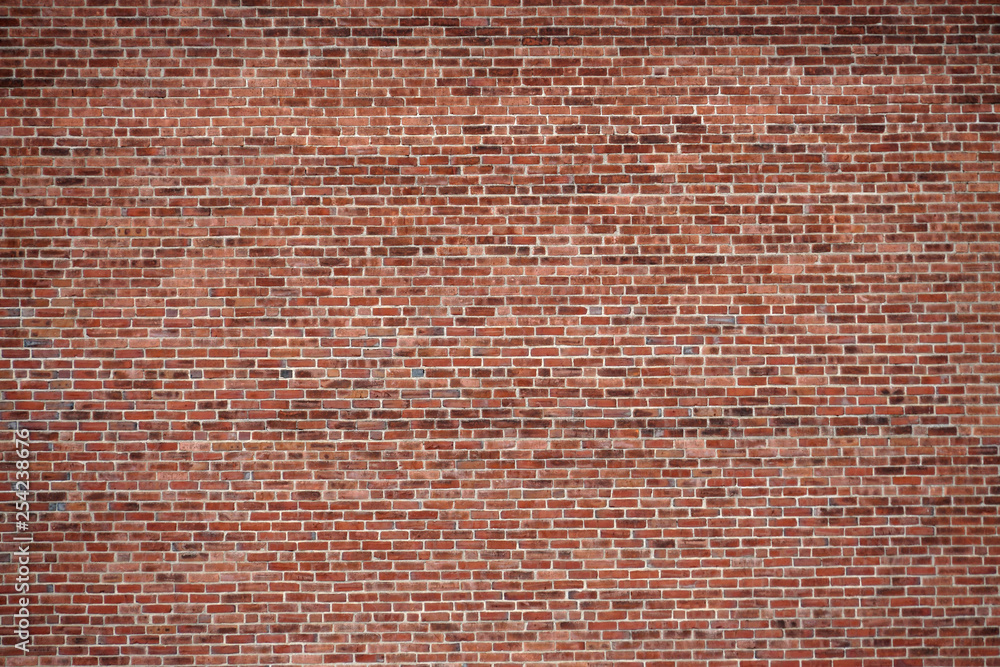 Wall mural facade view of old brick wall background