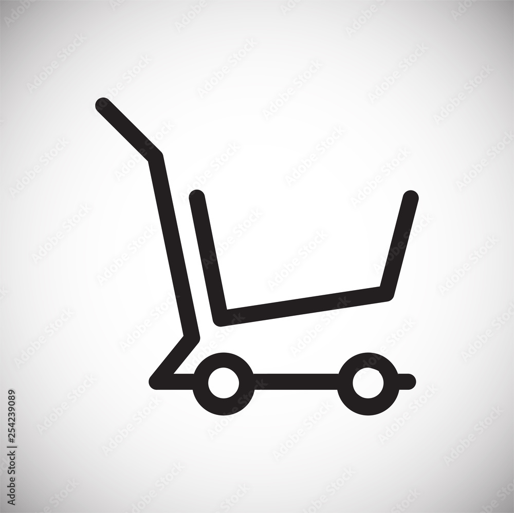 Poster shop cart icon on background for graphic and web design. simple vector sign. internet concept symbol