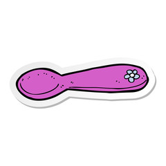 sticker of a cartoon spoon