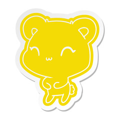 cartoon sticker kawaii cute teddy bear