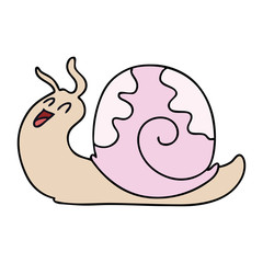 quirky hand drawn cartoon snail