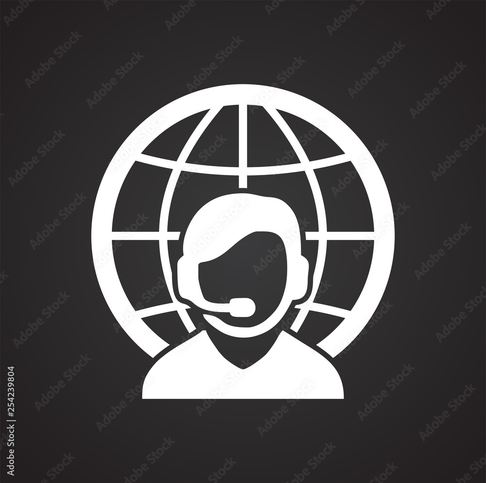 Poster globe related icon on background for graphic and web design. simple vector sign. internet concept sy