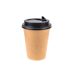 paper coffee cup isolated on white background